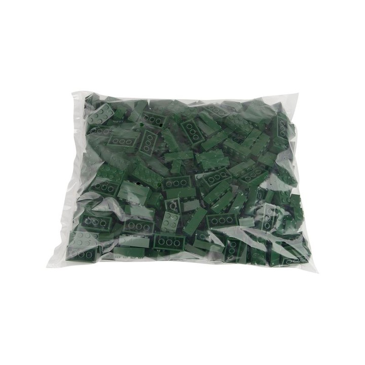 Set de constructie Q-Bricks, 2X4, 1000 piese, Verde