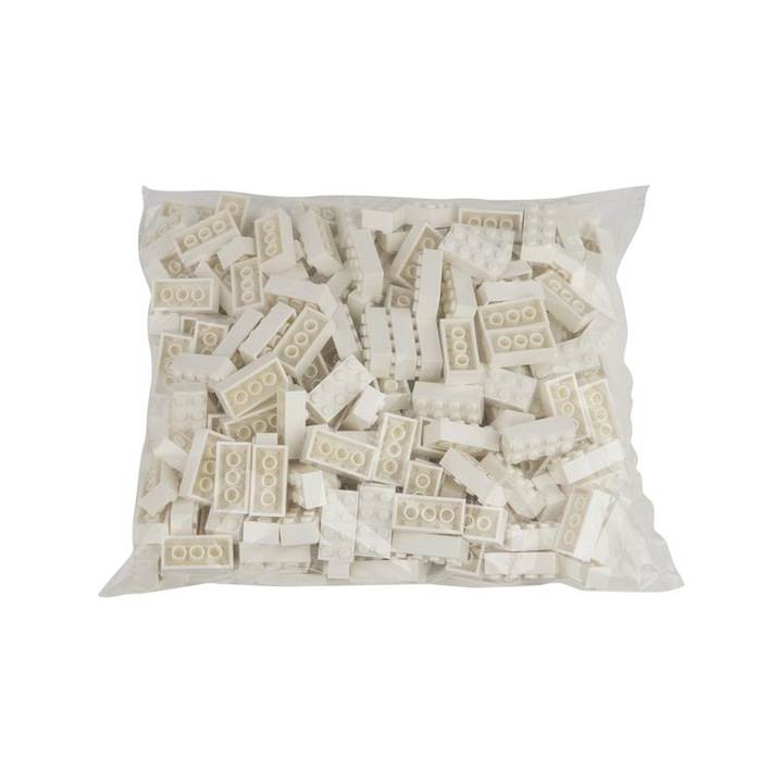 Set cuburi de constructie 2x4 Q-Bricks, 713, 1000 piese, 3 ani+, Alb