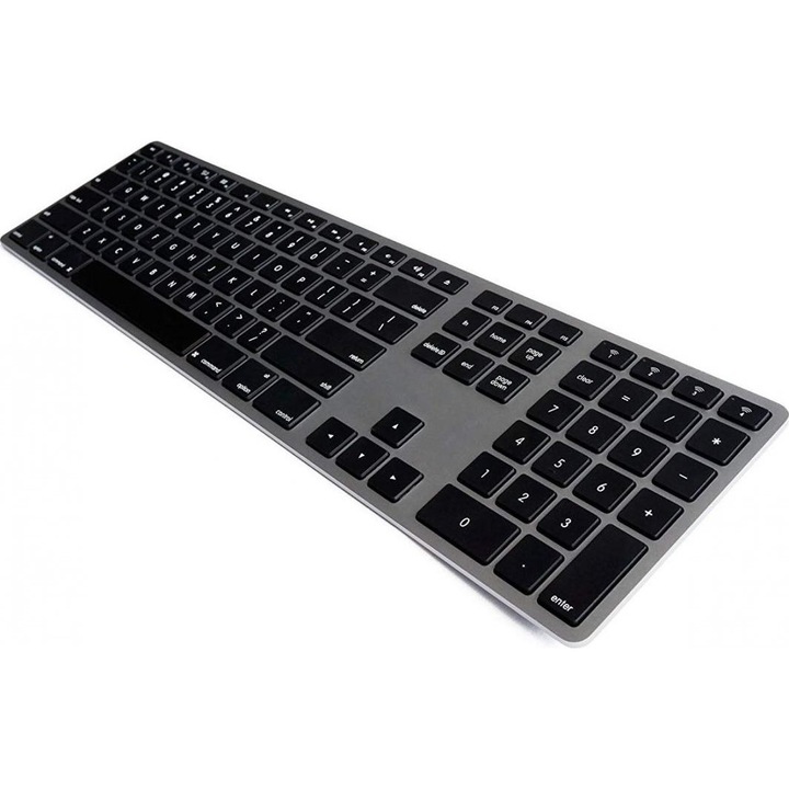 Tastatura wireless Matias FK416BT-UK, negru-gri, EN
