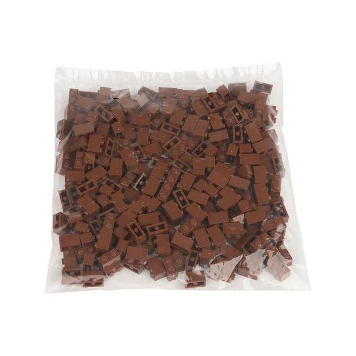 Set 250 piese de constructie, 3+ ani, 7.8x9.5x15.8 mm, Maro