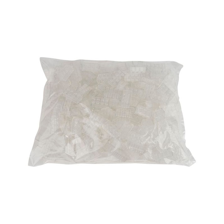 Set de constructie 2x4, Q-Bricks, 250 piese, Transparent