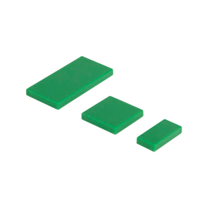 Set de constructie Q-Bricks, 3 dimensiuni, 1000 piese, Verde