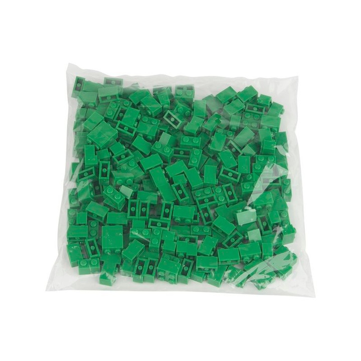 Set 250 piese de constructie, 3+ ani, 7.8x9.5x15.8 mm, Verde