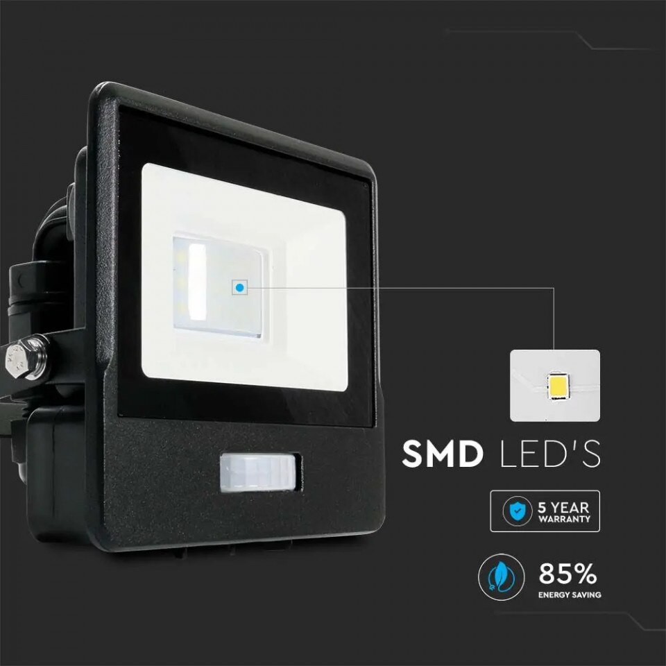 add to lame School teacher Proiector led 10W cu senzor, Samsung LED, garantie 5 ani, 735 lm, lumina  rece(6500 K), V-TAC - eMAG.ro