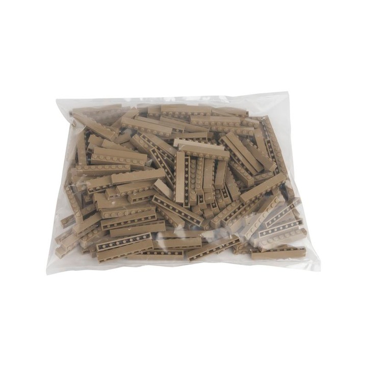 Set 250 piese de constructie, 3+ ani, 7.8x9.5x63.8 mm, Cafeniu