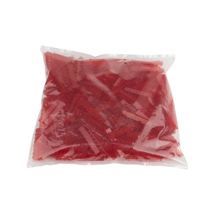 Set 250 piese de constructie, 3+ ani, 7.8x9.5x63.8 mm, Rosu