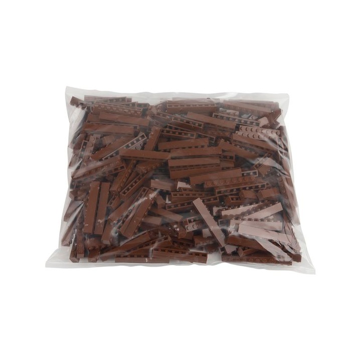 Set 250 piese de constructie, 3+ ani, 7.8x9.5x63.8 mm, Maro