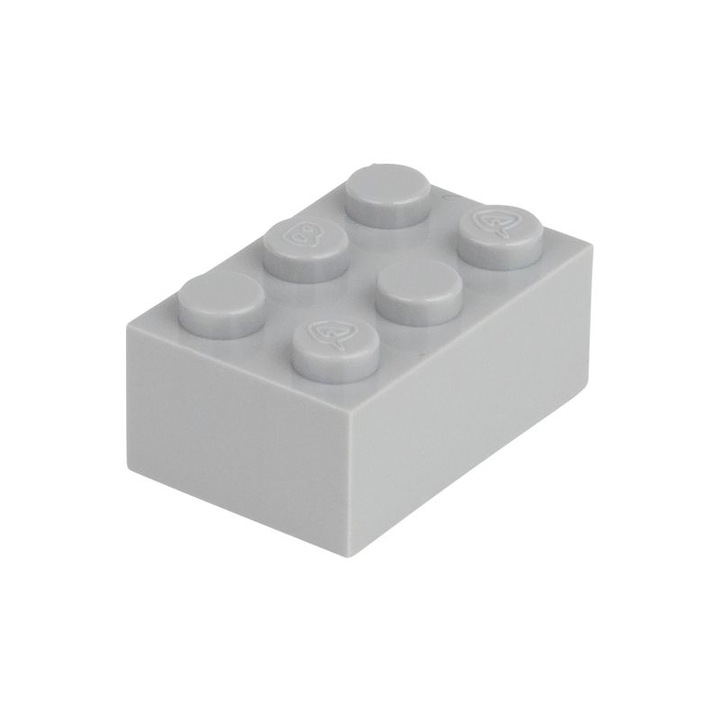 Set de constructie 2x3, Q-Bricks, 250 piese, Gri