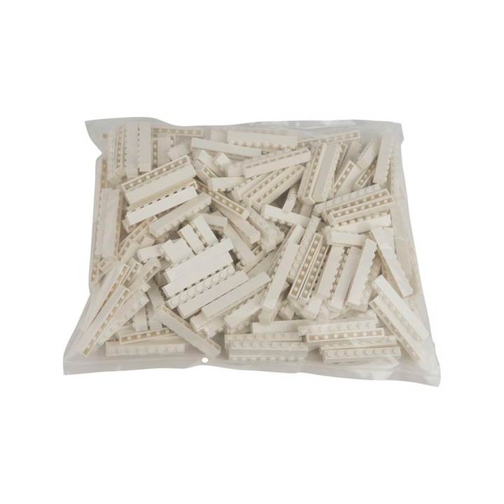 Set 250 piese de constructie, 3+ ani, 7.8x9.5x63.8 mm, Alb