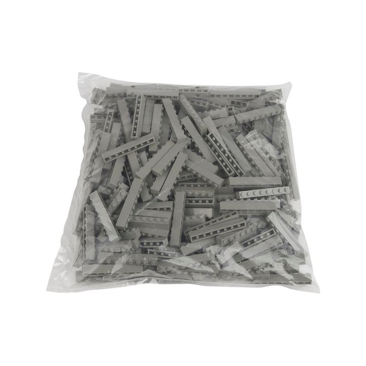 Set 250 piese de constructie, 3+ ani, 7.8x9.5x63.8 mm, Gri deschis