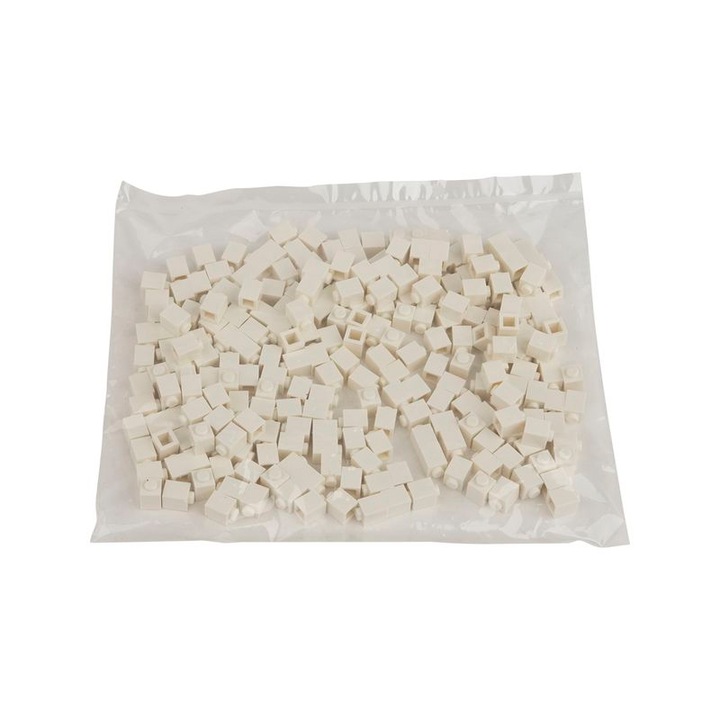 Set cuburi de constructie 1x1 Q-Bricks, 713, 1000 piese, 3 ani+, Alb
