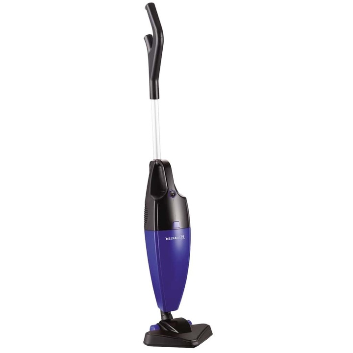 Aspirator vertical fara sac Harlem® PratiClean Stick, Putere mare de absorbtie, 800W, Capacitate depozitare 2 Litri, Filtru lavabil, Albastru