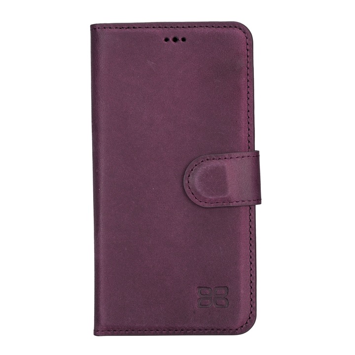 Husa pentru Samsung Galaxy S22 Plus, Bouletta Magic Wallet, piele naturala 2 in 1, tip portofel, back cover, Mov