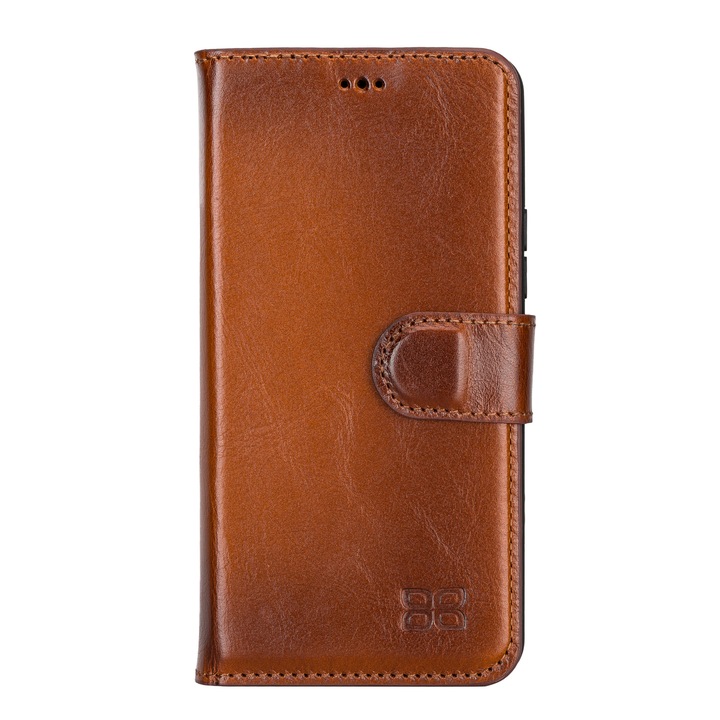 Husa pentru Samsung Galaxy S22 Plus, Bouletta Magic Wallet, piele naturala 2 in 1, tip portofel, back cover, Burnished tan