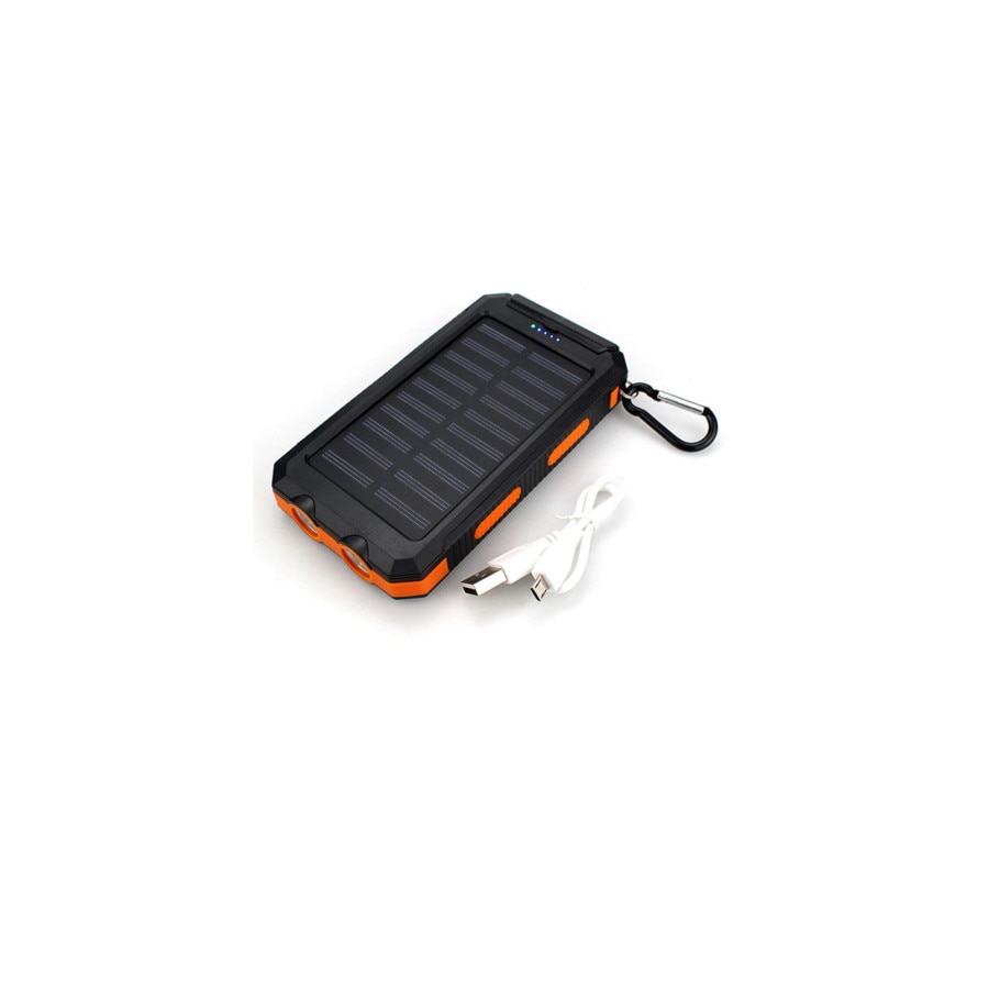 Solar powerbank - 20000 mah - narancs színű / ZMR-OT-9-1 - eMAG.hu