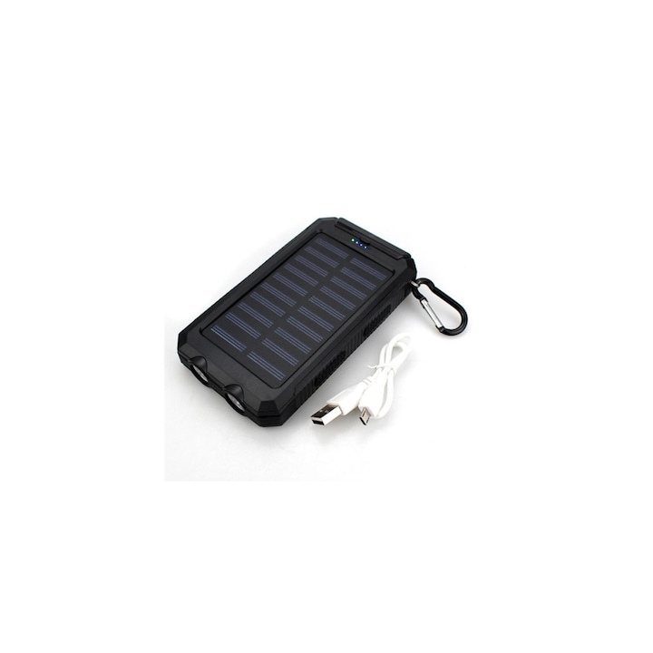 Vízálló solar powerbank - 20000 mah - fekete színű / ZMR-OT-9