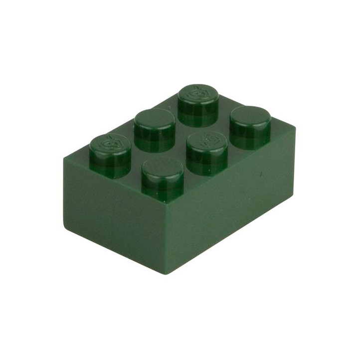 Set 250 piese de constructie, 3+ ani, 9.5x15.8x23.8 mm, Verde inchis
