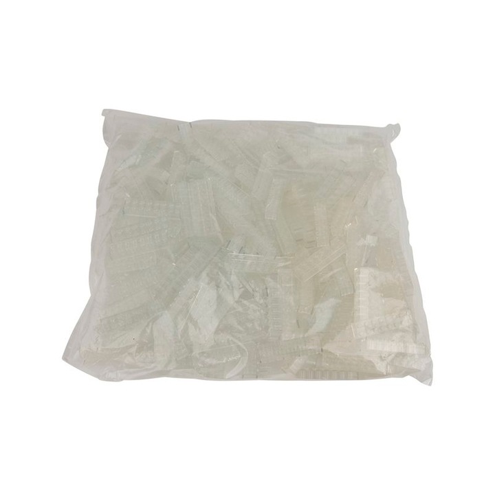 Set de constructie 2x8, Q-Bricks, 250 piese, Transparent