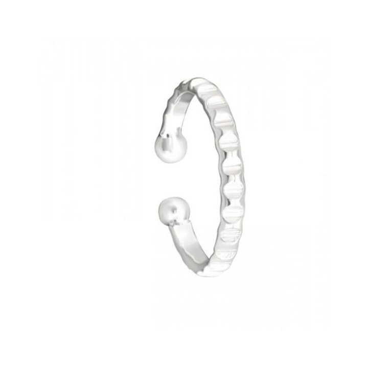 Cercel ear cuff Textured din argint 925, model pentru ureche, argintiu, inclus cutie bijuterii