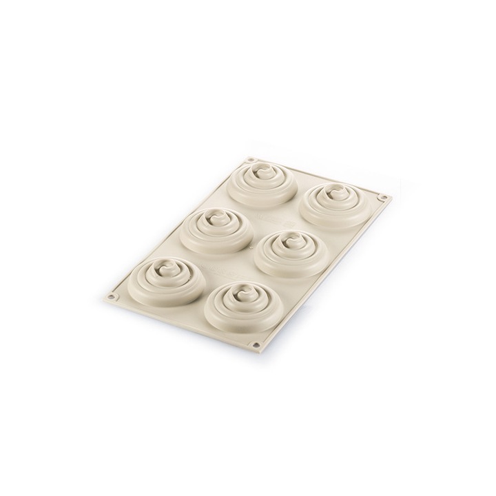 Kit pentru mini tarte, Silikomart Kit Mini Tarte Twist, 6 cavitati