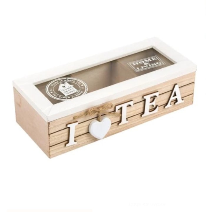 gambling sum Notebook Cutie pentru pliculete de ceai cu 3 compartimente, I Love tea - eMAG.ro
