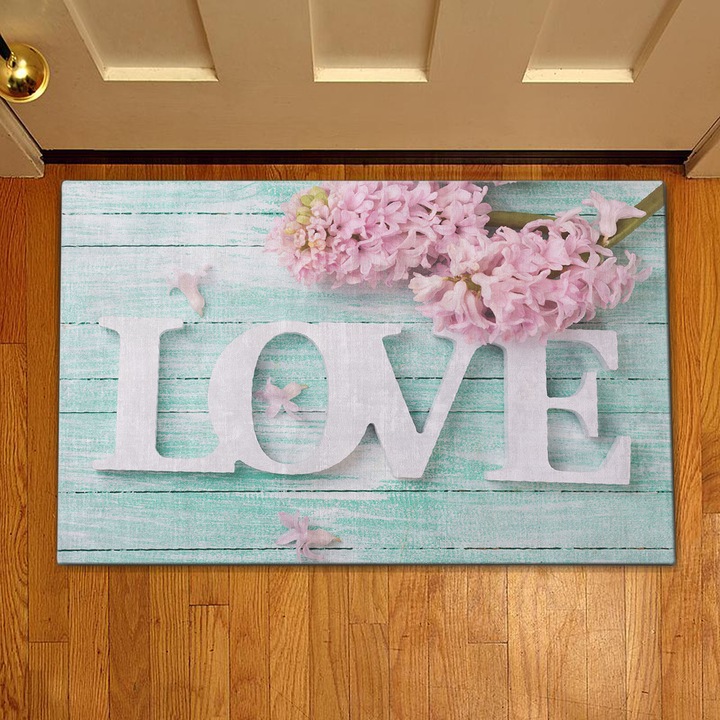 Входна постелка Love & Flowers Oyo Home, 58x38 см, 100% полиестер
