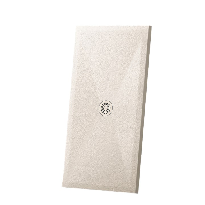 Cadita de dus, compozit mineral, 120x80 cm, decupabila, Alvaro, Crem