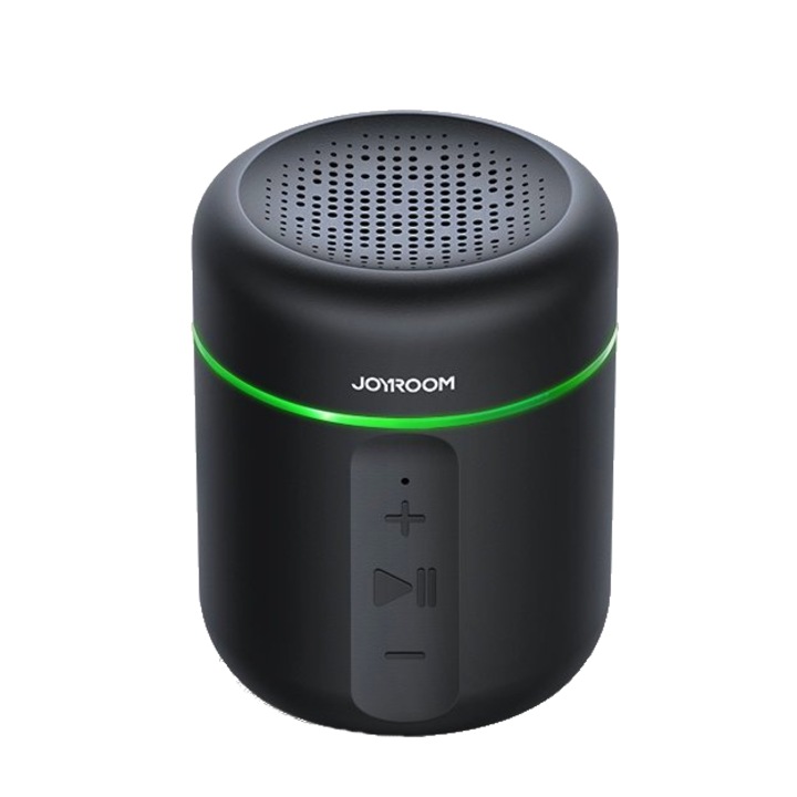 Boxa wireless, Joyroom, JR-ML02, Negru, Bluetooth 5.0, 5W, Baterie 1200 mAh, Rezistenta la apa IPX7, Autonomie 10 h, Iluminare LED