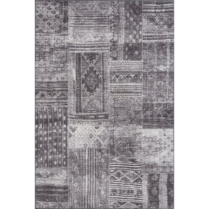 Covor patchwork Norm Soul Alz-211 cu print digital 3D, 152 X 230 cm