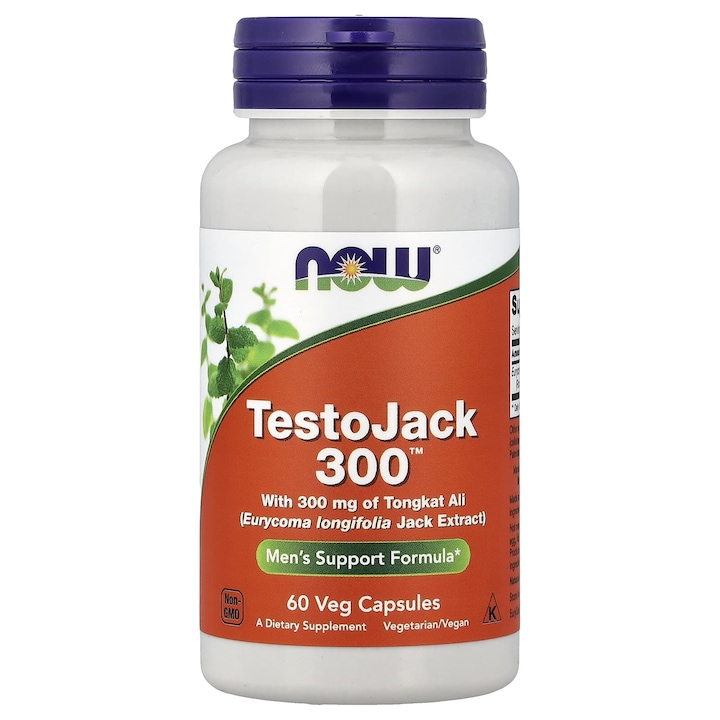 TestoJack 300 (Tongkat Ali), Now Foods, 60 capsule
