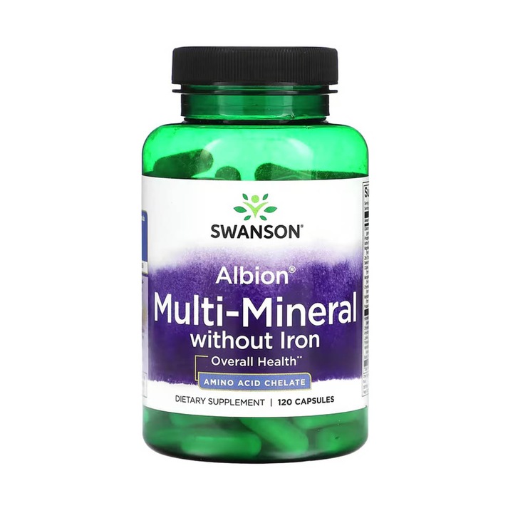 Albion Chelated Multi Mineral without Iron, Swanson, 120 capsule SWU685