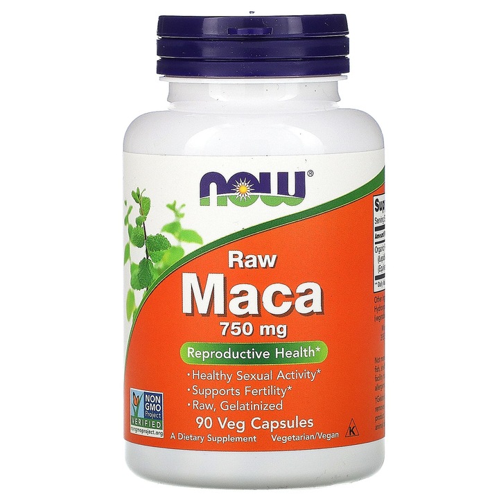 Raw MACA, 750mg, Now Foods, 90 capsule
