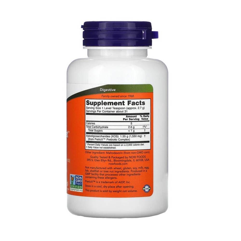 Prebiotic Bifido Boost Powder XOS, Now Foods, 85 g eMAG.ro