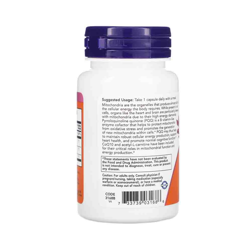 Pqq Energy 20mg With B12 And Coq10 Now Foods 30 Capsule Emag Ro