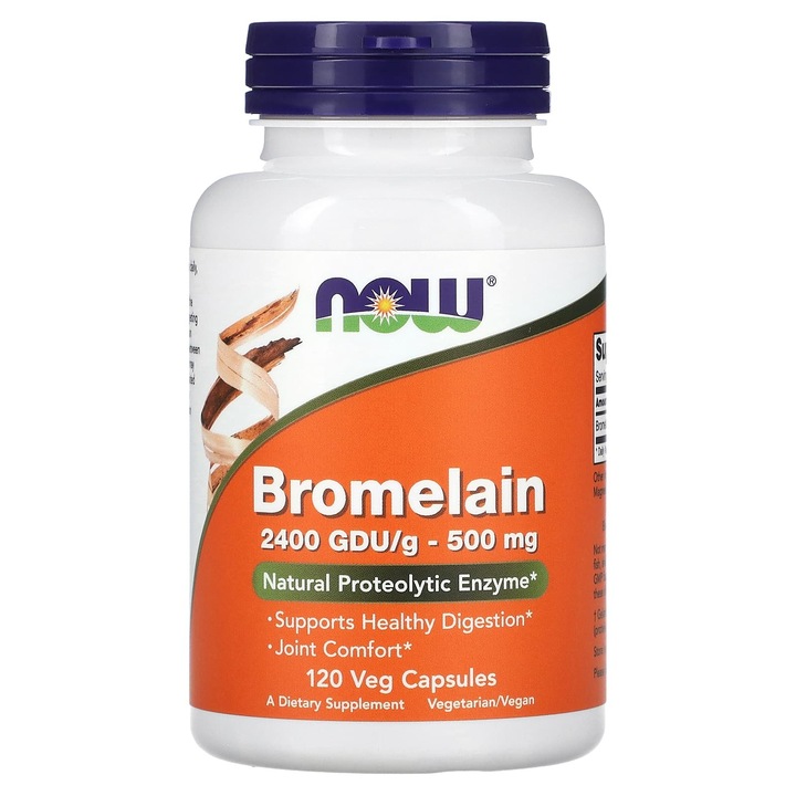 Bromelain (Enzima), 500mg, Now Foods, 120 capsule
