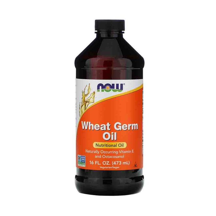 Wheat Germ Oil, Liquid Ulei Germeni de Grau, Now Foods, 473 ml