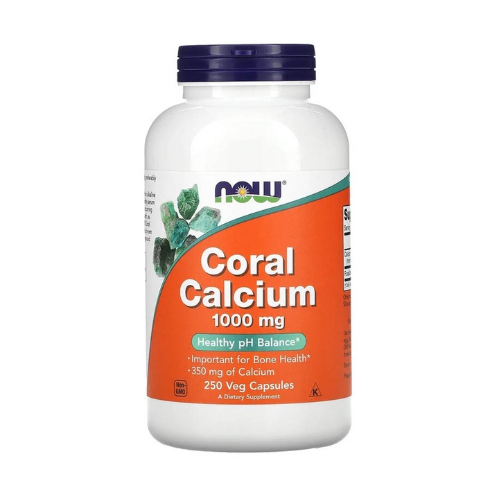 Калциев корал, 1000 mg, Now Foods, 250 капсули