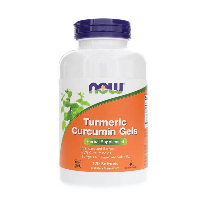 Turmeric Curcumin Gels, Now Foods, 120 softgels