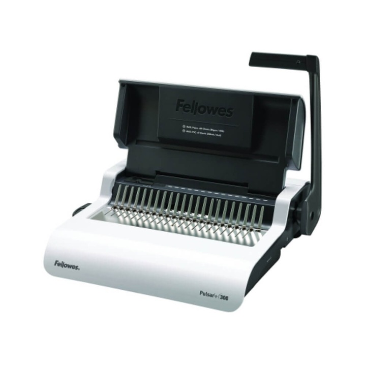 Aparat Indosariat Manual Fellowes Pulsar, A4, Capacitate 300 Coli, Perforare 20 Coli, 130x456x396 mm