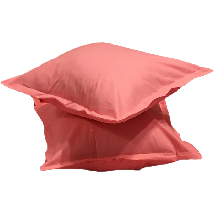 Set doua huse de perna, 70X70cm, roz, din colectia "Monocrom" din bumbac ranforce, by Liz Line - SPR70/703