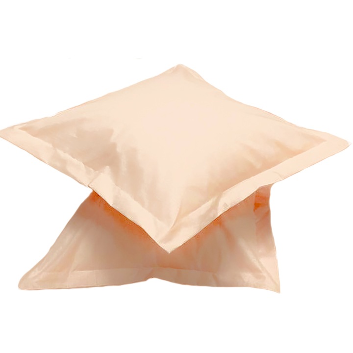 Set doua huse de perna, 60X60cm, roz pudra, din colectia Monocrom Liz Line din bumbac ranforce SPR60/6011