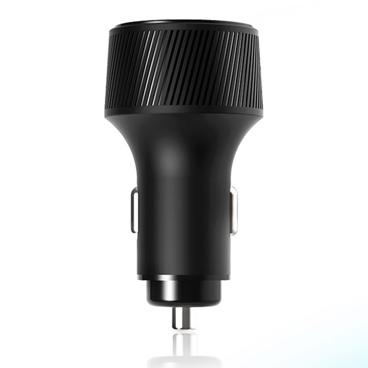 Yesido autós töltő LED kijelzővel Y31, 2x USB-A, 18W, 3.4A, fekete