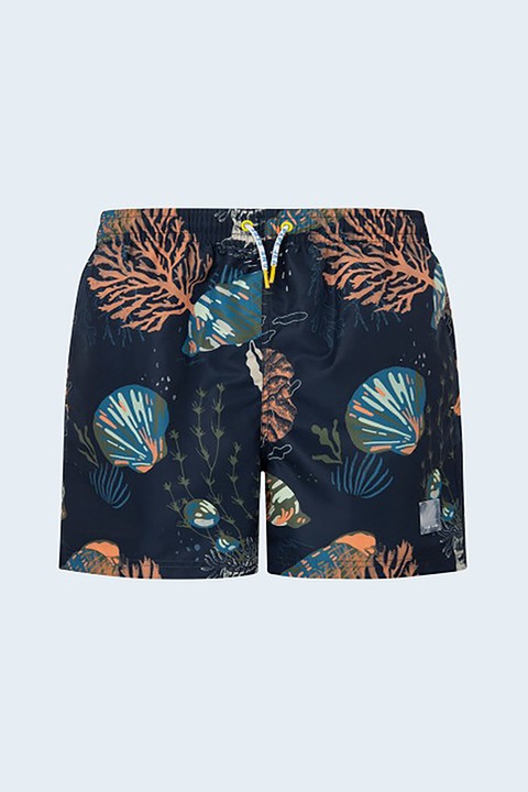 Pepe Jeans London, Mintás fürdőnadrág, Narancssárga/Tengerészkék