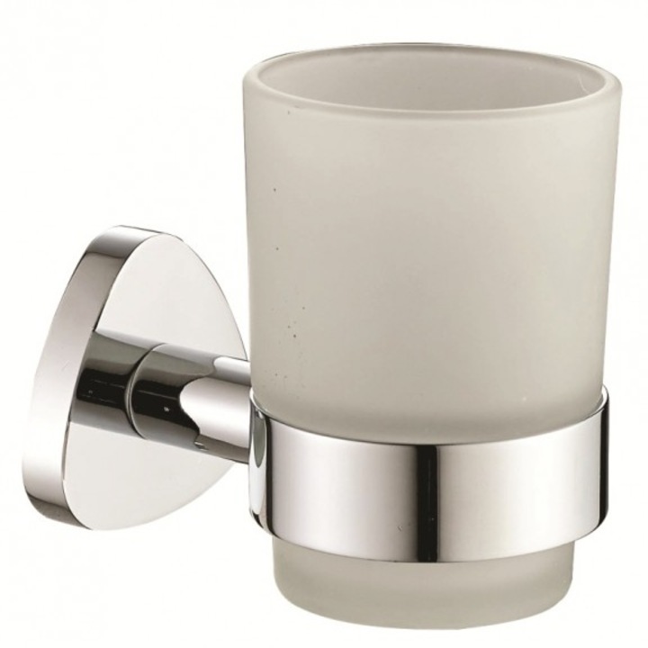 Suport periuta de dinti, Inter Ceramic, Sticla/Alama, Bej