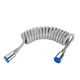 Furtun dus silicon, spiralat gri, lungime totala 2m, retractabil