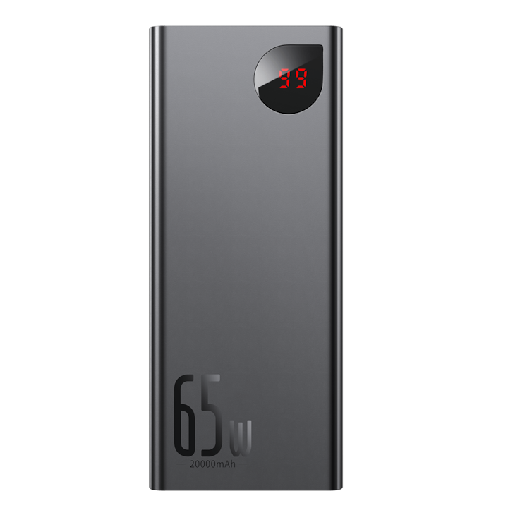 Powerbank Baseus Adaman Metal 20000mAh PD QC 3.0 65W 2xUSB + USB-C + micro USB (черен)