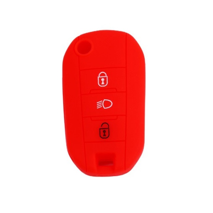 Husa cheie tip briceag Peugeot Citroen Opel, rosu