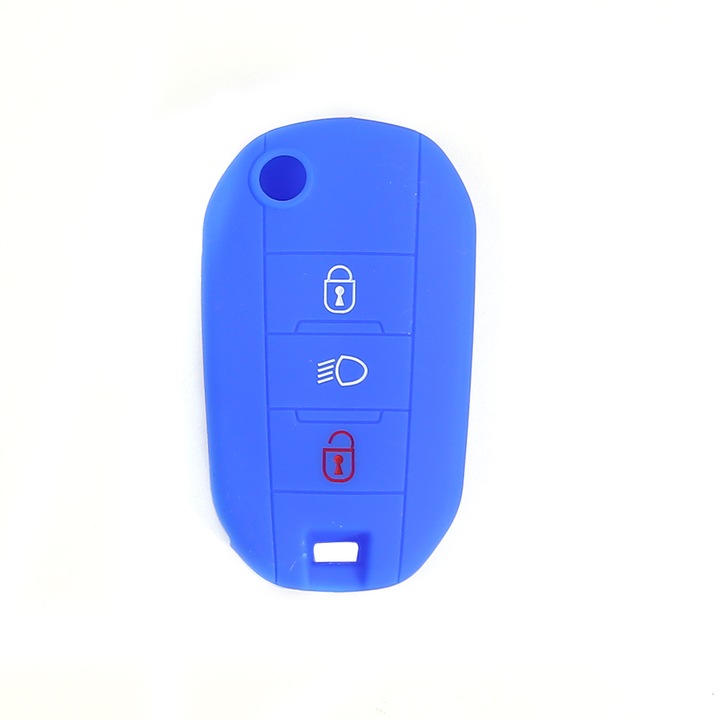 Husa cheie tip briceag Peugeot Citroen Opel, albastru