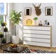 Comoda pentru sufragerie K Akord Furniture Factory, 10 sertare, PAL, 160 x 121 x 40 cm, Maro stejar/Alb