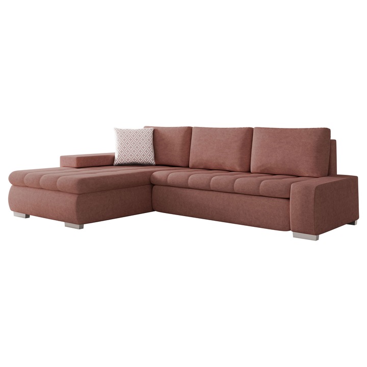 Coltar rabatabil Herkules Mini, MIRJAN24, universal, roz / alb, 185x265x85 cm